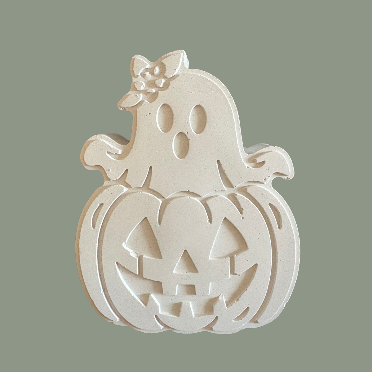 Halloween tök – festhető gipszfigura