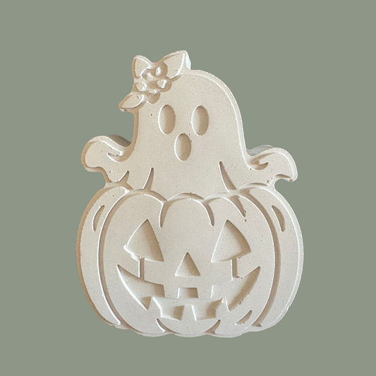 Halloween tök – festhető gipszfigura